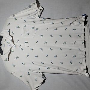 EUC‎ Johnnie-O Hanging Out hula girl mens polo shirt size large